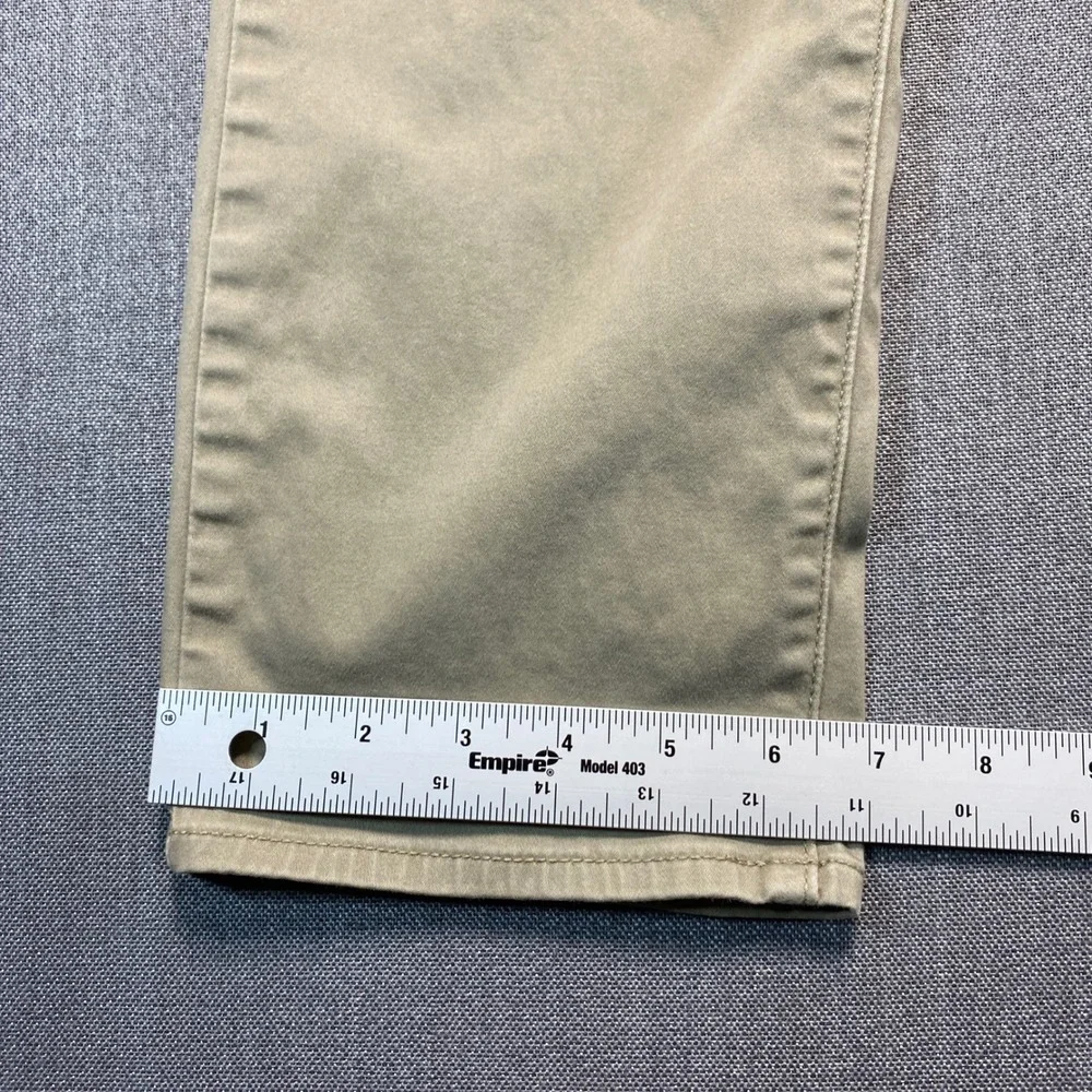Lucky Brand 121 Slim Straight Khaki Chino Pants Mens 31x32 Tan Five Pocket